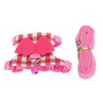 thumbnail image 1 of Small Animal Outdoor Walking Harness Pink Plaid Vest Leash Set Chest Strap for Ferret Chinchilla SquirrelS, 1 of 4