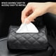 thumbnail image 3 of Car Tissue Holder, PU Leather Backseat Napkin Box Visor Tissue Holder Fits Most Cars, SUVs, Trucks, and Vans, Black, 3 of 5