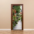thumbnail image 2 of Puerta De 3D Mural Etiqueta De Impermeable PVC Extraíble Para La Decoración De La Habitación para hogar 77x200 Cm Rosas de carretera BLESIY Etiqueta engomada mural de la pared de la puerta 3D, 2 of 8