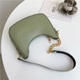 thumbnail image 3 of Bolsas De Hombro Moda mujer cadena de color puro PU Bolso de hombro Casual Hobos Bolso (verde), 3 of 6