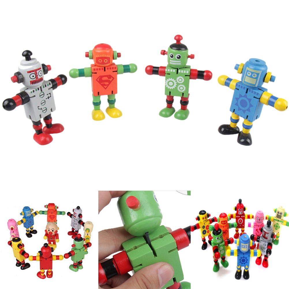Creative Wooden Robot Learning & Educational Kids Early Learning Toy BLBD 