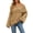 Khaki, variant on Wenini Women's Shoulder Solid Color Knit Sweater Top Long Sleeve Loose Casual Pullover Top