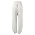 thumbnail image 4 of Sngxgn Womens Yoga Sweatpants Wide Leg Lounge Pants Drawstring Workout Comfy Joggers Pants with Pockets(White,XL), 4 of 4