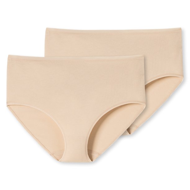 SCHIESSER Calzoncillos para Damas 2-Pack - Slip Midi, Cotton Stretch, lisos Beige (Arena) XL (X-Large)
