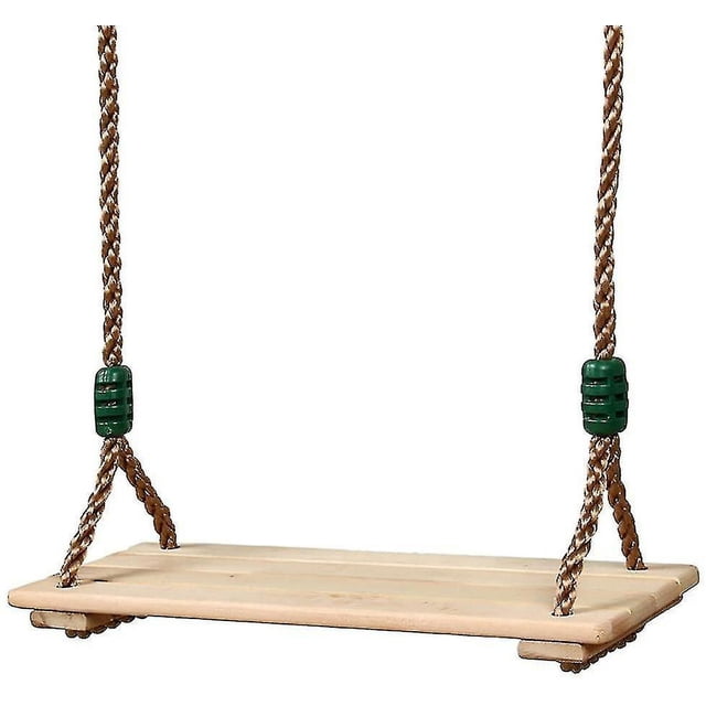 Columpio de árbol colgante para adultos y niños, columpio para exteriores/interiores de madera anticorrosión de cuatro tablas pulidas
