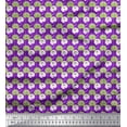 thumbnail image 1 of Soimoi Purple polyester Crepe Fabric Peony Floral Printed Craft Fabric by the Yard 42 Inch Wide, 1 of 3