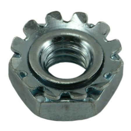 

#8-32 Zinc Plated Grade 2 Steel Coarse Thread Kep Lock Nuts LNS-215