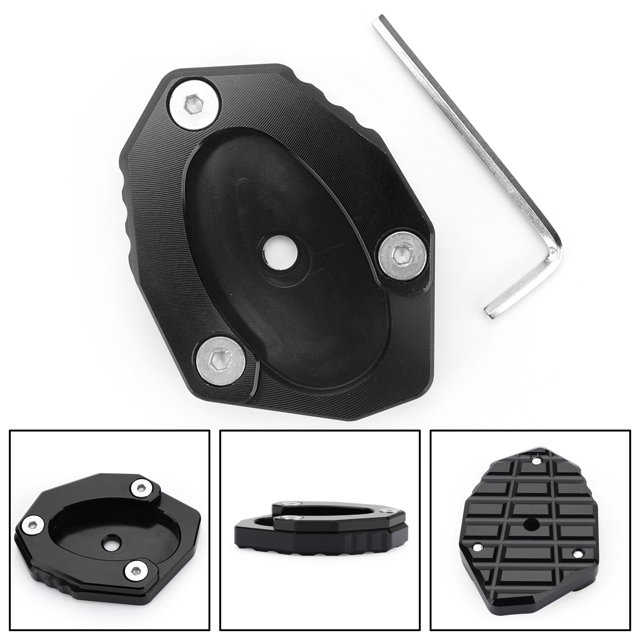 Black Kickstand Side Stand Plate Extension Pad For KAWASAKI Z650 Z1000SX 17-19