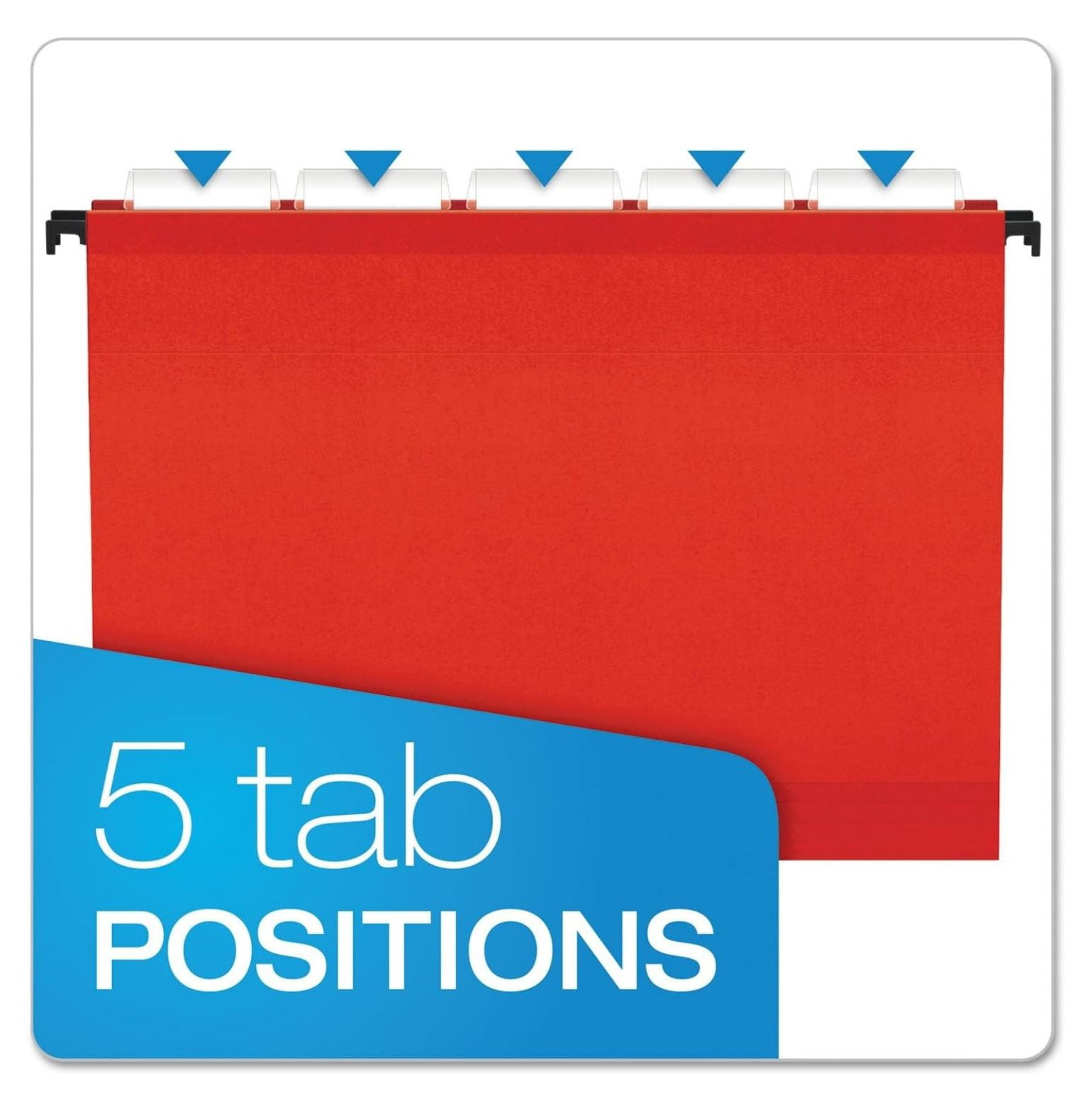 Hanging File Folders Letter Size - SureHook Reinforced Extra Capacity - 20 Pack, Assorted Colors