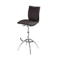 thumbnail image 2 of Benjara Deko 26-31" Adjustable Height Barstool Chair (Set of 2)- Chrome/Brown, 2 of 7