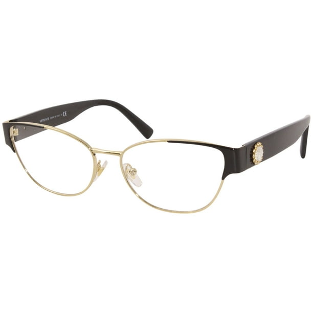Versace Women S Ve1267b 1433 Gold Black Full Rim Eyeglasses Optical Frame 55mm