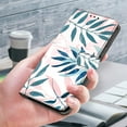 thumbnail image 5 of Allytechgroup Stylish iPhone XR Case Cover, Flip Cover Wallet Case with Card Slots, Magnetic Closure Stand Feature Shockproof PU Leather Phone Case for Apple iPhone XR,Pastel Leaves, 5 of 5