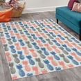 thumbnail image 2 of Pineapple Decorative Rug, Summer Island Tropic Fruit Pattern Stamped Minimal Backdrop Pop Art, Quality Carpet for Bedroom Dorm and Living Room, 6 Sizes, Coconut, by Ambesonne, 2 of 4