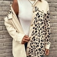 thumbnail image 5 of Herrnalise Jackets For Women Coat Leopard Printed Mid Length Jacket For Woman Shackets For Women 2024 fall Beige,XXL, 5 of 7