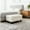 White, variant on iCapeson 3-in-1 Convertible Storage Ottoman, Brown Grey Linen Flip-Top Ottoman with Cup Holder, Multi-Functional Footrest Bench for Living Room