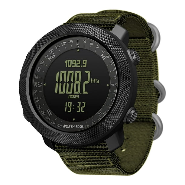 Reloj deportivo NORTH EDGE Apache Tactical para hombre (verde)