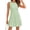 Mint, variant on Sleeveless Solid Color Women Ribbed Mini Knit Tank Dress
