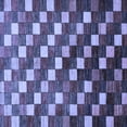 thumbnail image 1 of Ahgly Company Machine Washable Indoor Square Checkered Blue Modern Area Rugs, 7' Square, 1 of 4