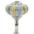 thumbnail image 5 of Rhodium Brass Ring with AAA Grade CZ in Clear for Women Clear Stone Color Style 0W308 Size 10, 5 of 5