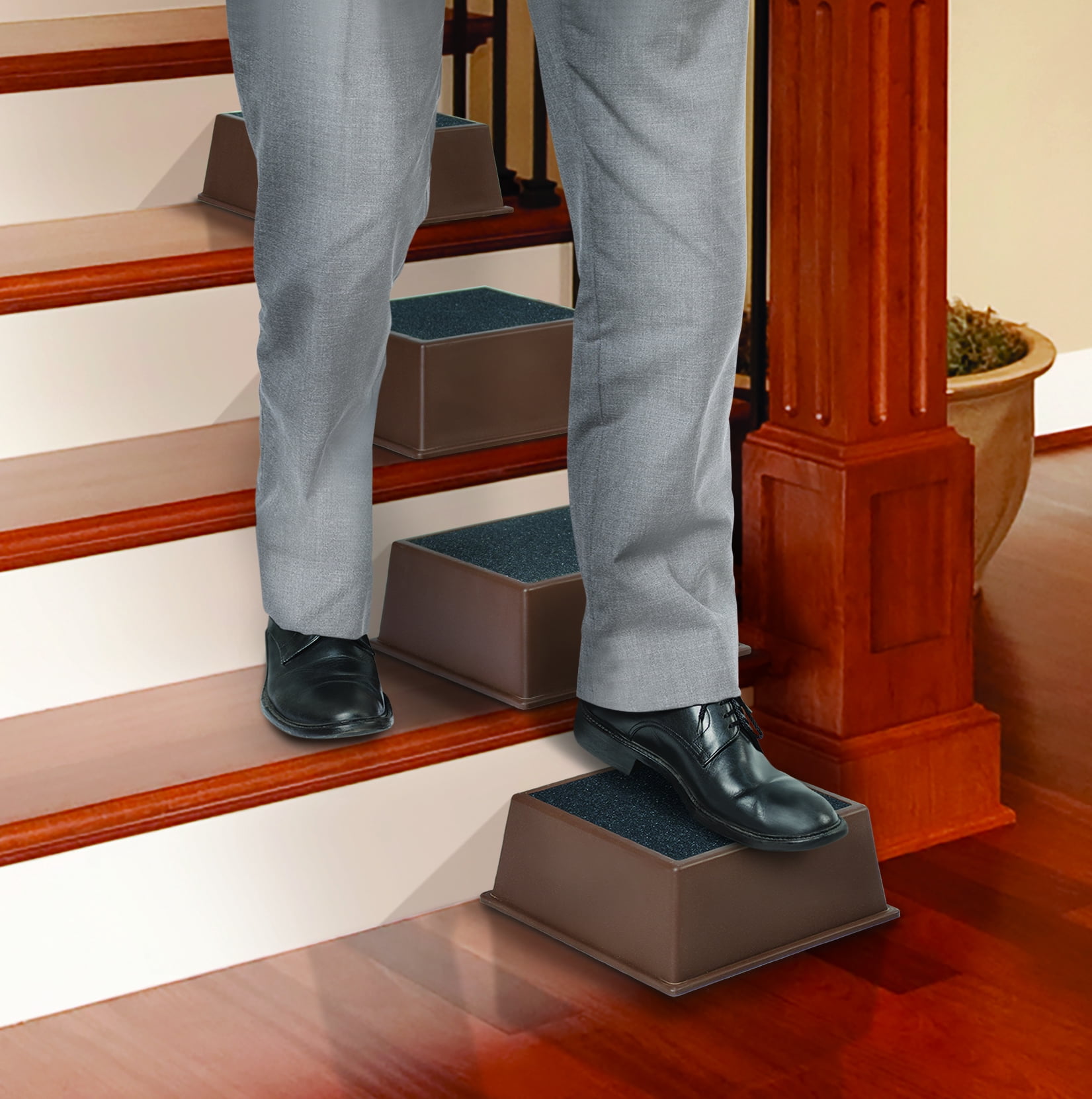North American Health + Wellness Stair Assist Half Steps - Portable Stepping Stool - Great for indoor and outdoor Stairs - Super Durable Sturdy Steps, Non-Slip, Non-Skid - For Seniors, Kids, Pets