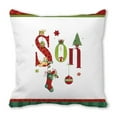 thumbnail image 2 of D-GROEE Christmas Throw Pillow Cover, Retro Decorative Xmas Sign Rustic Cushion Case, Farmhouse Home Winter Decoration Holiday Square Pillowcase Decor for Sofa Couch, 2 of 8