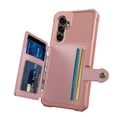 thumbnail image 2 of ELEHOLD Back Wallet Case for Samsung Galaxy A34 5G Flip Folio Card Slots Magnetic Clasp Slim Shockproof Heavy Duty Works with Magnetic Car Mount for Samsung A34 5G,Rosegold, 2 of 7