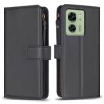 thumbnail image 2 of Compatible with Motorola Edge 40 Premium PU Leather Wallet Case with 9 Card Slots Zipper Pocket and Hand Strap, 2 of 5