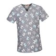 thumbnail image 2 of Top exfoliante con escote en V, ropa de trabajo para enfermera, uniforme de enfermería, cómodo, duradero, para hombre y mujer, multiusos, lavable a , GRIS, s, 2 of 8
