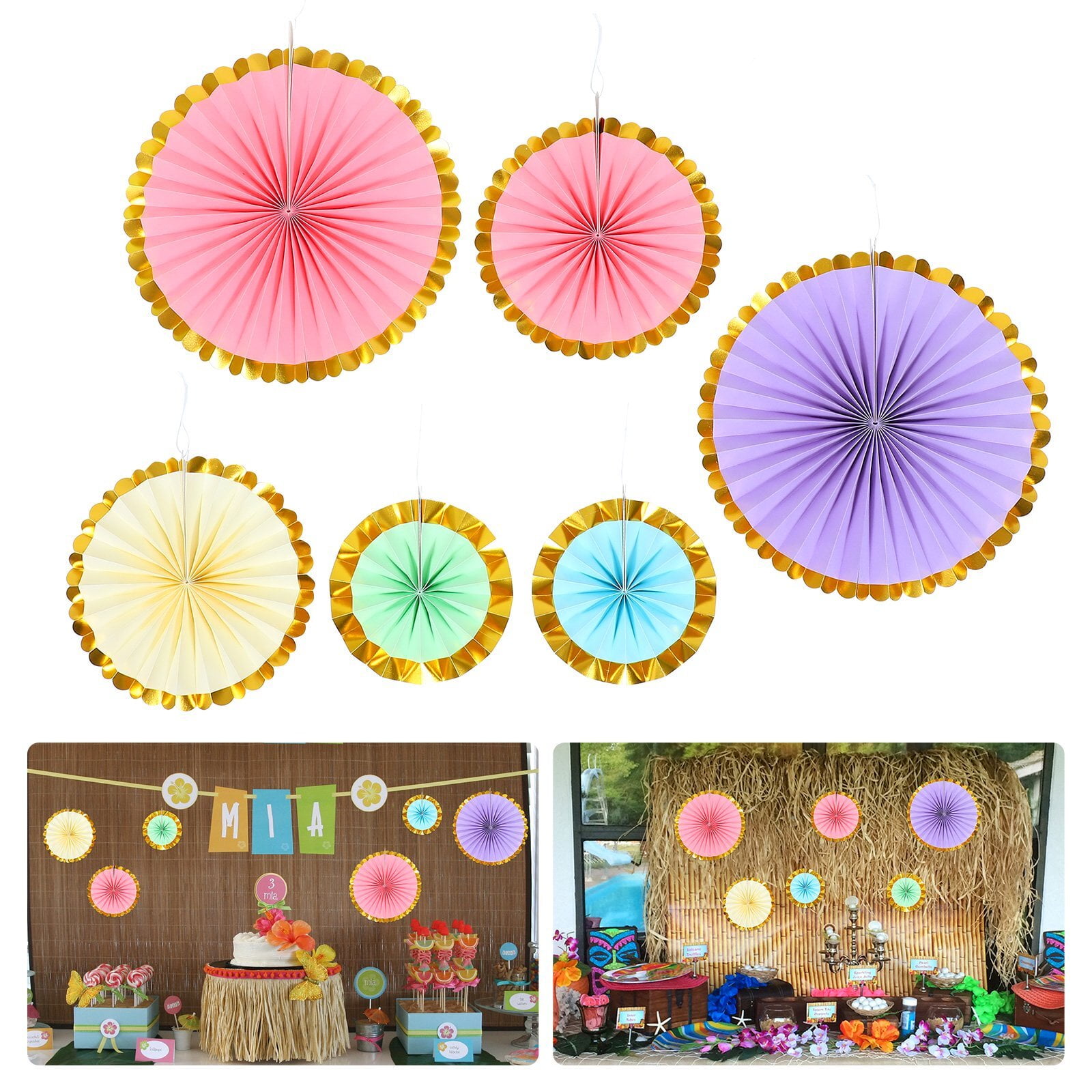 DIY Paper Fans – Idea Land  Paper party decorations, Paper fan decorations,  Paper fans wedding