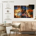 thumbnail image 5 of Elephant Stock Buddha Meditation Wall Art - Horizontal Multi Panel Canvas - Living Room Wall Decor - Religion And Spirituality Multi Panel - Orange And Blue Decor - 38" x 24", 5 of 8