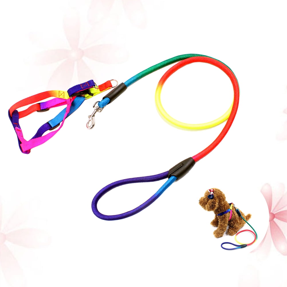 IDEANATEGRATE Assorted Color Pet Supplies Dog Leash Nylon Traction Rope Adjustable Comfortable Fit