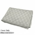 thumbnail image 5 of Grey Plaid Floor Pillow Lounger Cover, Scandinavian Tartan Pattern Plain and Neutral Repeated Illustration, Nap Mat Printed Fabric Case for 5 Pillows, 88" x 36", Pearl and Eggshell, by Ambesonne, 5 of 5