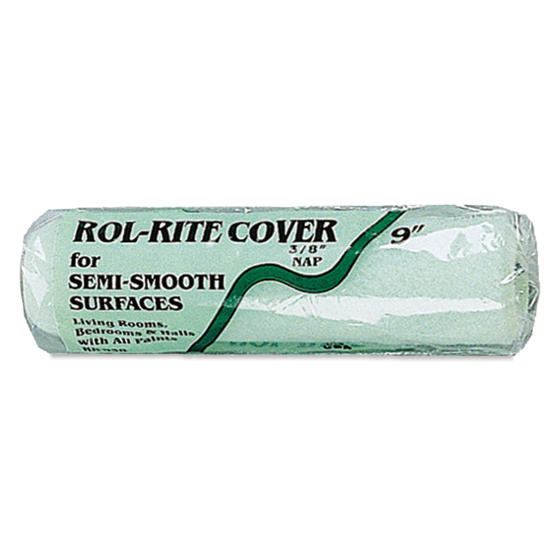 Linzer SemiSmooth Paint Roller Cover, 3/8" Nap, 9", Green