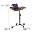 thumbnail image 6 of Flash Furniture Angle and Height Adjustable Mobile Laptop Computer Table with Cherry Top, 6 of 8