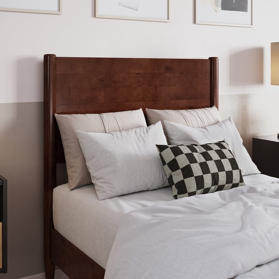 Pasadena Twin Solid Wood Panel Headboard in Walnut