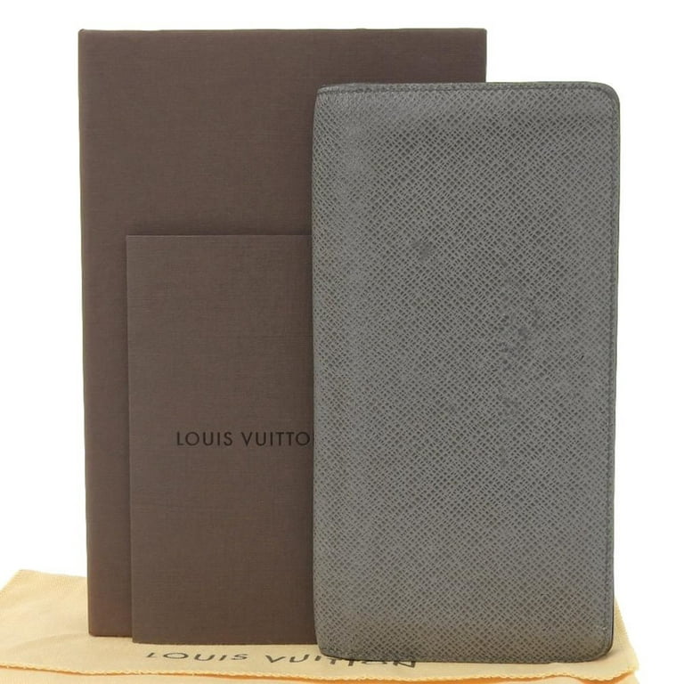 Authenticated used Louis Vuitton Louis Vuitton Taiga Portefeuille Brother Bifold Long Wallet Glacier M32653, Men's, Size: (HxWxD): 19cm x 10cm x 1cm /