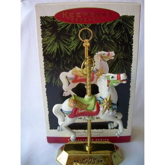 Hallmark Keepsake Ornament Tobin Fraley Carousel Horse with Display Stand