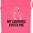thumbnail image 4 of Inktastic Grammie Loves Me Girl Flamingo Girls Baby Bodysuit, 4 of 5