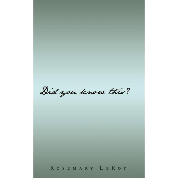 Did you know this? (Paperback)
