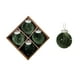 thumbnail image 2 of Paquete de 4 Adornos Navideños con Pompones de Perla | Material Flocado | Bolas Blancas, Verdes y Rojas | Ligeras y Fáciles de Colgar | Decoración Festiva para El Árbol de Navidad para El Hogar, La O, 2 of 6