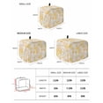 thumbnail image 3 of Yellow Flowers Toaster Cover 4 Slice, Watercolor Summer Botanical Floral Dustproof Bread Machine Oven Cover with Storage Pockets, Fits Most Kitchen Toasters Protector, 3 of 5