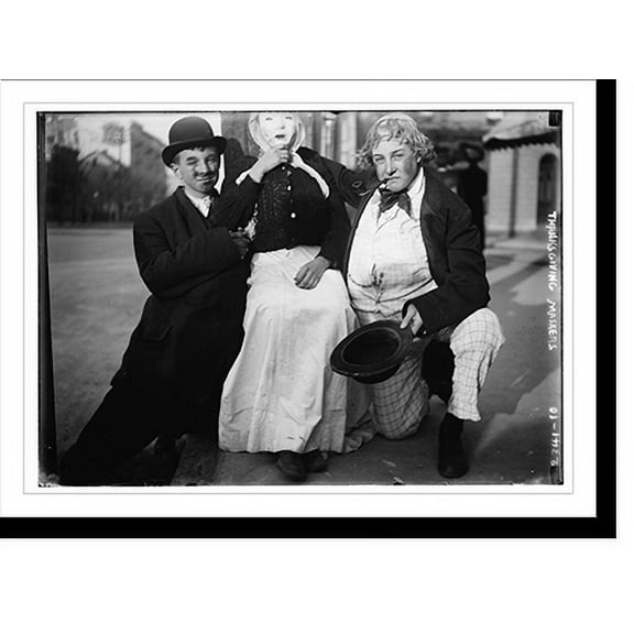 Historic Print, Thanksgiving Maskers - 3, 16" x 20"