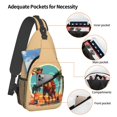 thumbnail image 3 of Sling Bag for Men, Cool Camel Oasis Vibes Fanny Pack Crossbody Bags Shoulder Chest Bag, Small Gym Bag Anti Theft Crossbody Backpack Daypack for Travel Sports Running Hiking, 3 of 7