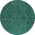 thumbnail image 1 of Ahgly Company Indoor Round Abstract Turquoise Blue Contemporary Area Rugs, 3' Round, 1 of 4