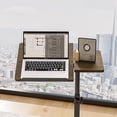 thumbnail image 2 of Mobile Laptop Stand for Couch Overbed Table with Wheels Adjustable Height Tilting Sofa Laptop Bed Table Rolling Cart Medical Overbed Tables-Brown, 2 of 5