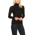 thumbnail image 2 of Women's Casual Solid Long Sleeve Fitted Turtleneck Sweater Top, 2 of 5