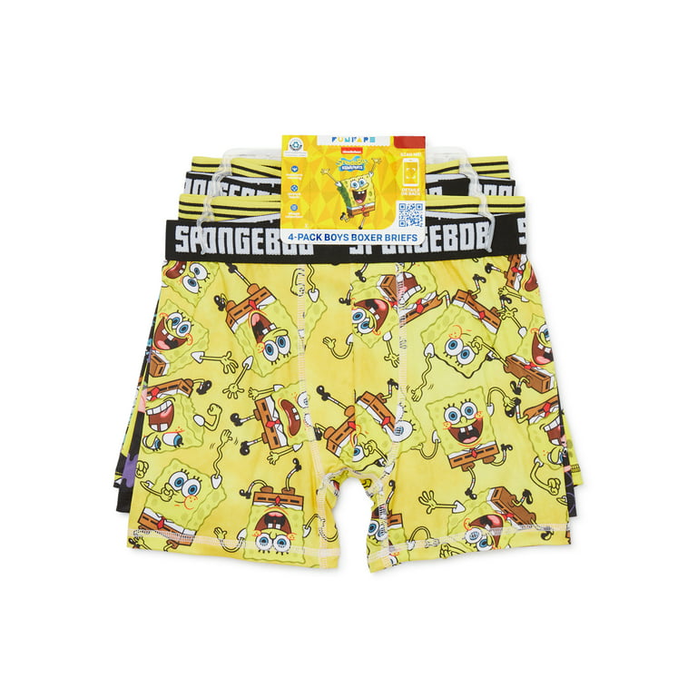 Nickelodeon Boys SpongeBob SquarePants Boxer Briefs Underwear, 4