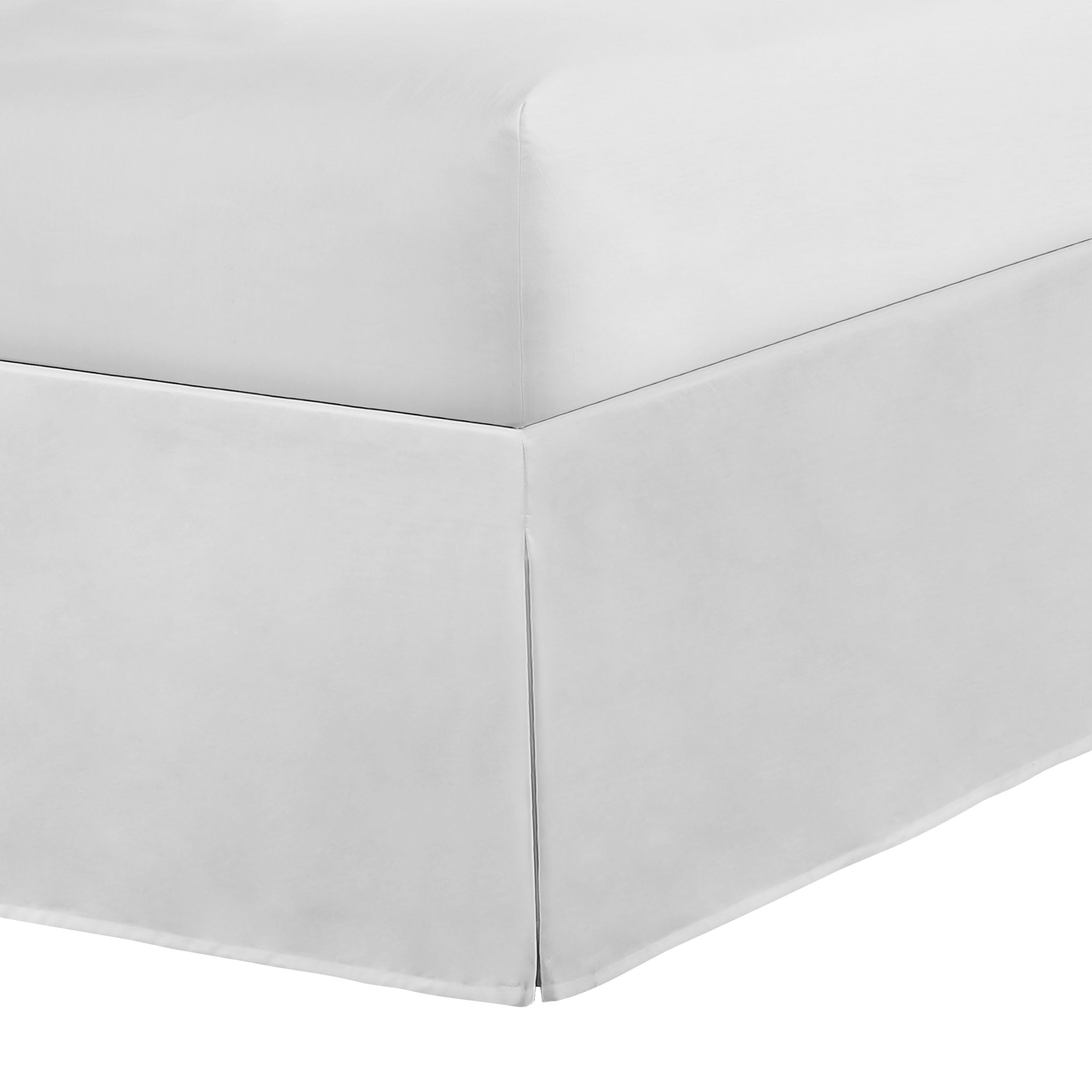 WonderSkirt Wraparound Tailored 15" Microfiber Bedskirt, White, Full