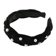 thumbnail image 5 of Unique Bargains 1 Pc Fashion Weave Faux Pearls Headbands for Women Black, 5 of 6