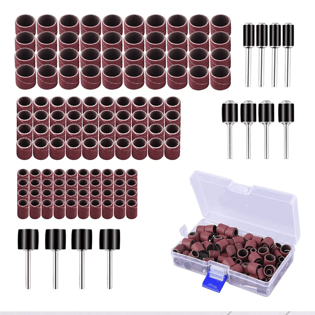Kit 132 Lijas Tambor G80 G100 G120 Para Dremel Mandriles V3 GUINDA